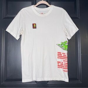 Nike Air Air Jordan White Cotton Short Sleeve Tee Shirt Size Small
